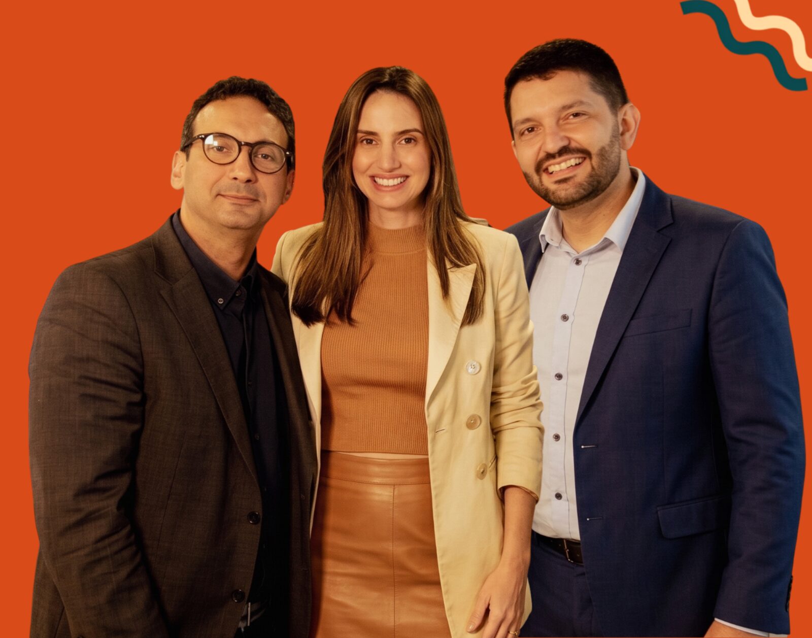 Caubi, Natállia e Pedro — os três hosts do Canapé Podcast